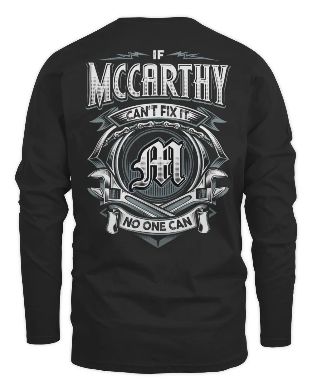 MCCARTHY AP81-K4-626 - Personalized Ahmed Quote Apparel “If Ahmed Can't Fix It, No One Can” - Men's Long Sleeved T-Shirt - Black