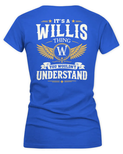 WILLIS KT06-M008 It’s a [NAME] Thing – You Wouldn’t Understand | Personalized Vintage T-Shirt - Women's V-Neck T-Shirt - Royal