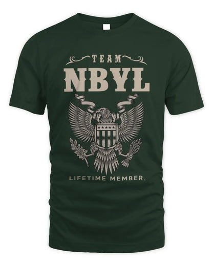 NBYL TP06-K82 – Personalized Classic Style Apparel “Team NAME Lifetime Member” - Unisex Standard T-Shirt - Forest Green