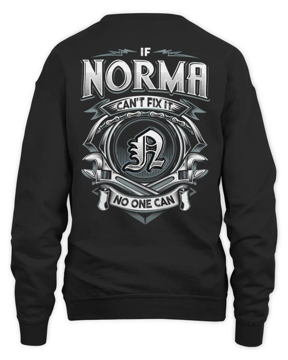 NORMA AP81-K4-626 - Personalized Ahmed Quote Apparel “If Ahmed Can't Fix It, No One Can” - Unisex Sweatshirt - Black