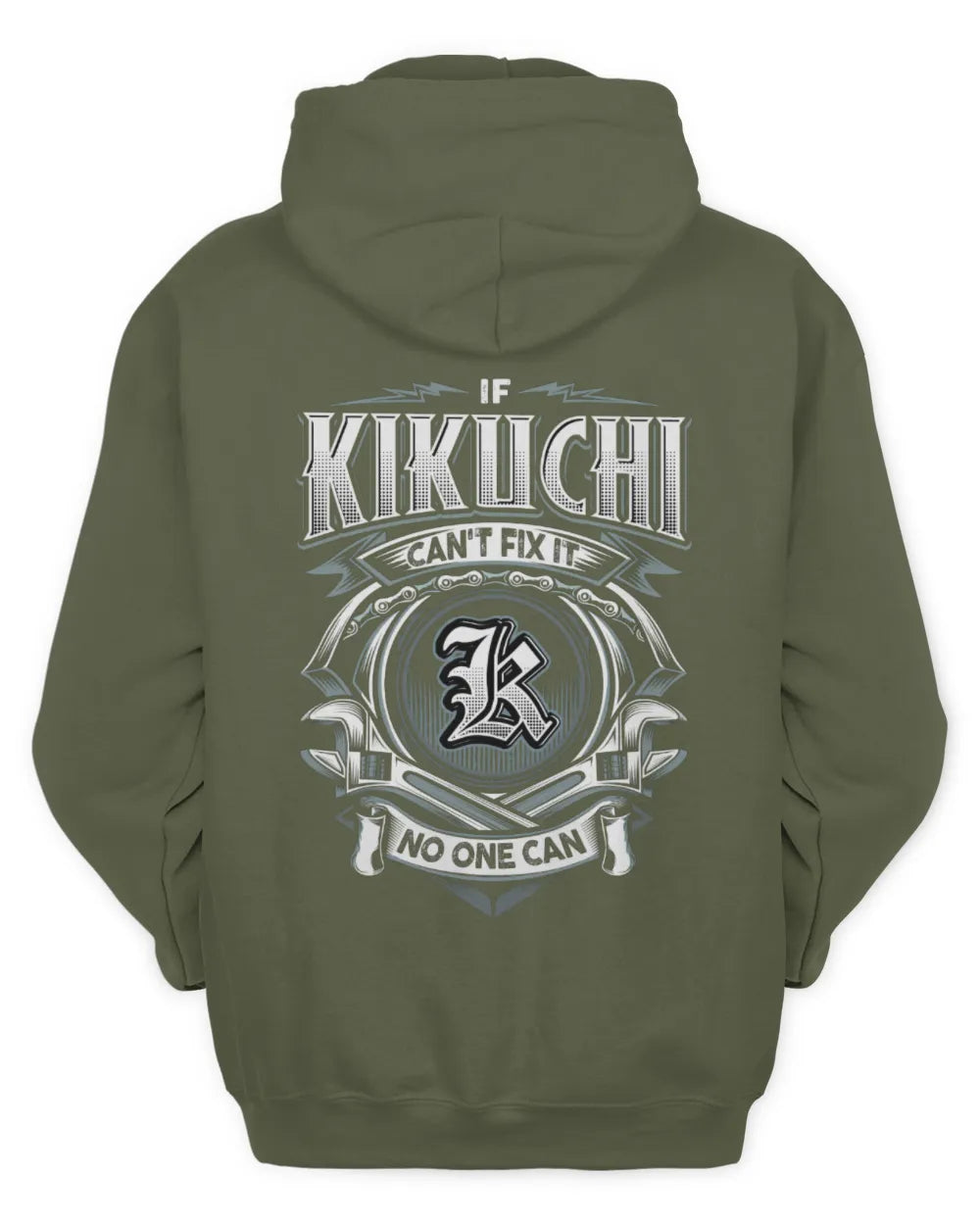 KIKUCHI AP81-K4-626 - Personalized Ahmed Quote Apparel “If Ahmed Can't Fix It, No One Can” - Unisex Hoodie - Military Green