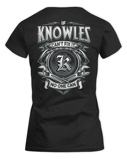 KNOWLES AP81-K4-626 - Personalized Ahmed Quote Apparel “If Ahmed Can't Fix It, No One Can” - Women's Standard T-Shirt - Black