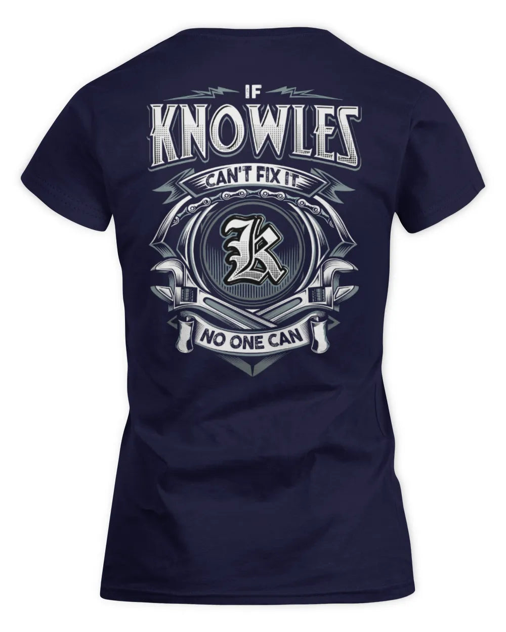 KNOWLES AP81-K4-626 - Personalized Ahmed Quote Apparel “If Ahmed Can't Fix It, No One Can” - Women's Standard T-Shirt - Navy