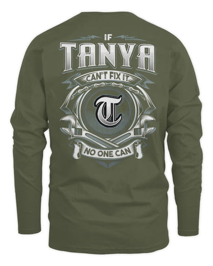TANYA AP81-K4-626 - Personalized Ahmed Quote Apparel “If Ahmed Can't Fix It, No One Can” - Men's Long Sleeved T-Shirt - Military Green