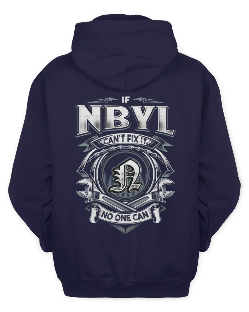 NBYL AP81-K4-626 - Personalized Ahmed Quote Apparel “If Ahmed Can't Fix It, No One Can” - Unisex Hoodie - Navy