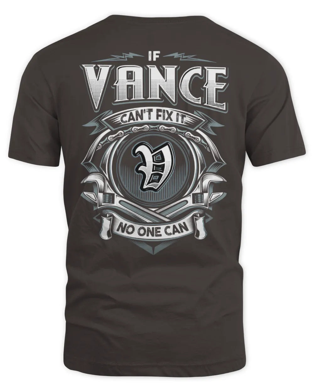 VANCE AP81-K4-626 - Personalized Ahmed Quote Apparel “If Ahmed Can't Fix It, No One Can” - Unisex Standard T-Shirt - Dark Chocolate