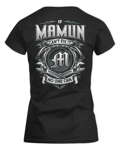 MAMUN AP81-K4-626 - Personalized Ahmed Quote Apparel “If Ahmed Can't Fix It, No One Can” - Women's Standard T-Shirt - Black