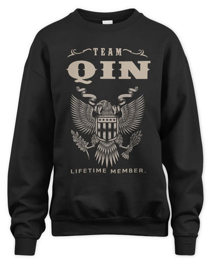 QIN TP06-K82 – Personalized Classic Style Apparel “Team NAME Lifetime Member” - Unisex Sweatshirt - Black