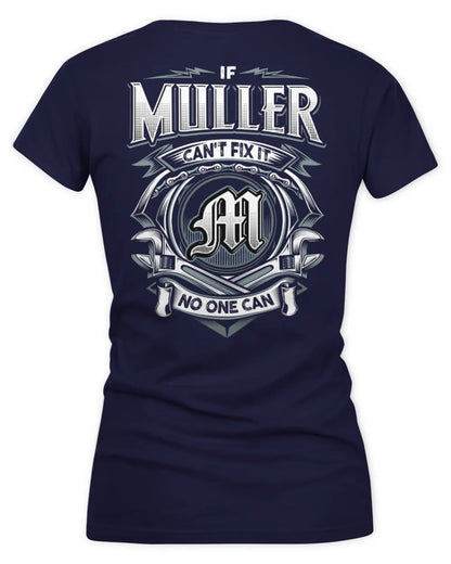 MULLER AP81-K4-626 - Personalized Ahmed Quote Apparel “If Ahmed Can't Fix It, No One Can” - Women's V-Neck T-Shirt - Navy