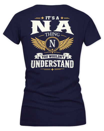 NA KT06-M008 It’s a [NAME] Thing – You Wouldn’t Understand | Personalized Vintage T-Shirt - Women's V-Neck T-Shirt - Navy