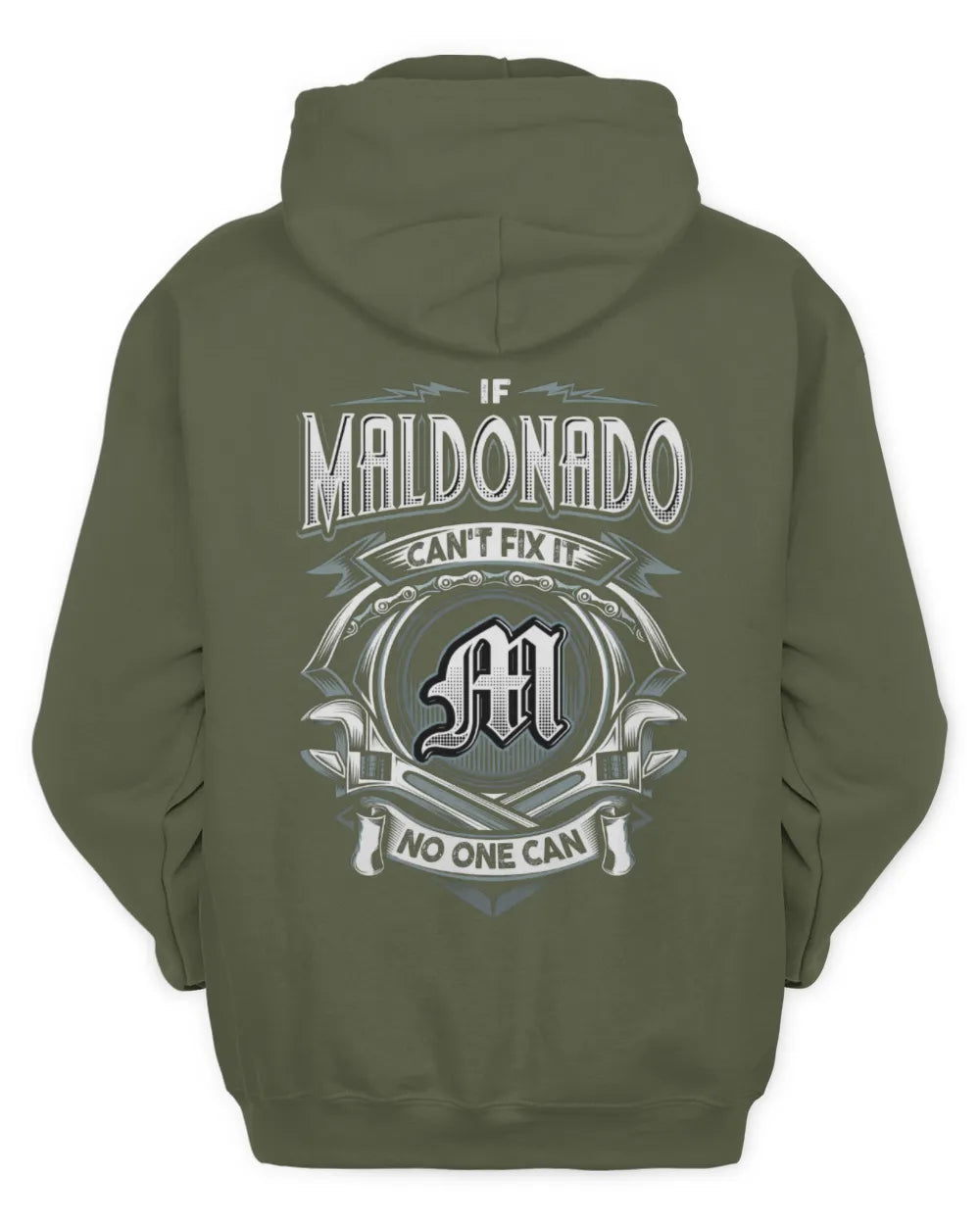 MALDONADO AP81-K4-626 - Personalized Ahmed Quote Apparel “If Ahmed Can't Fix It, No One Can” - Unisex Hoodie - Military Green