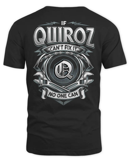 QUIROZ AP81-K4-626 - Personalized Ahmed Quote Apparel “If Ahmed Can't Fix It, No One Can” - Unisex Standard T-Shirt - Black