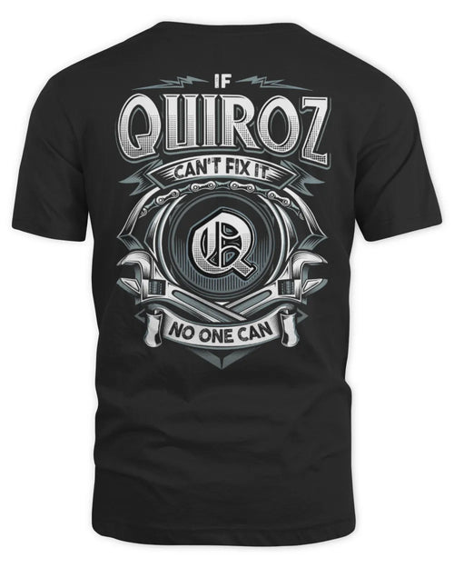 QUIROZ AP81-K4-626 - Personalized Ahmed Quote Apparel “If Ahmed Can't Fix It, No One Can” - Unisex Standard T-Shirt - Black