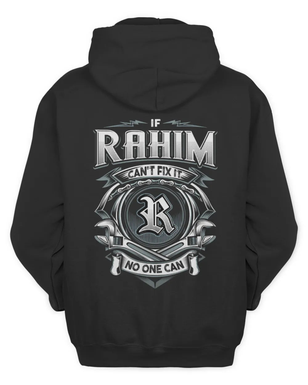 RAHIM AP81-K4-626 - Personalized Ahmed Quote Apparel “If Ahmed Can't Fix It, No One Can” - Unisex Hoodie - Black
