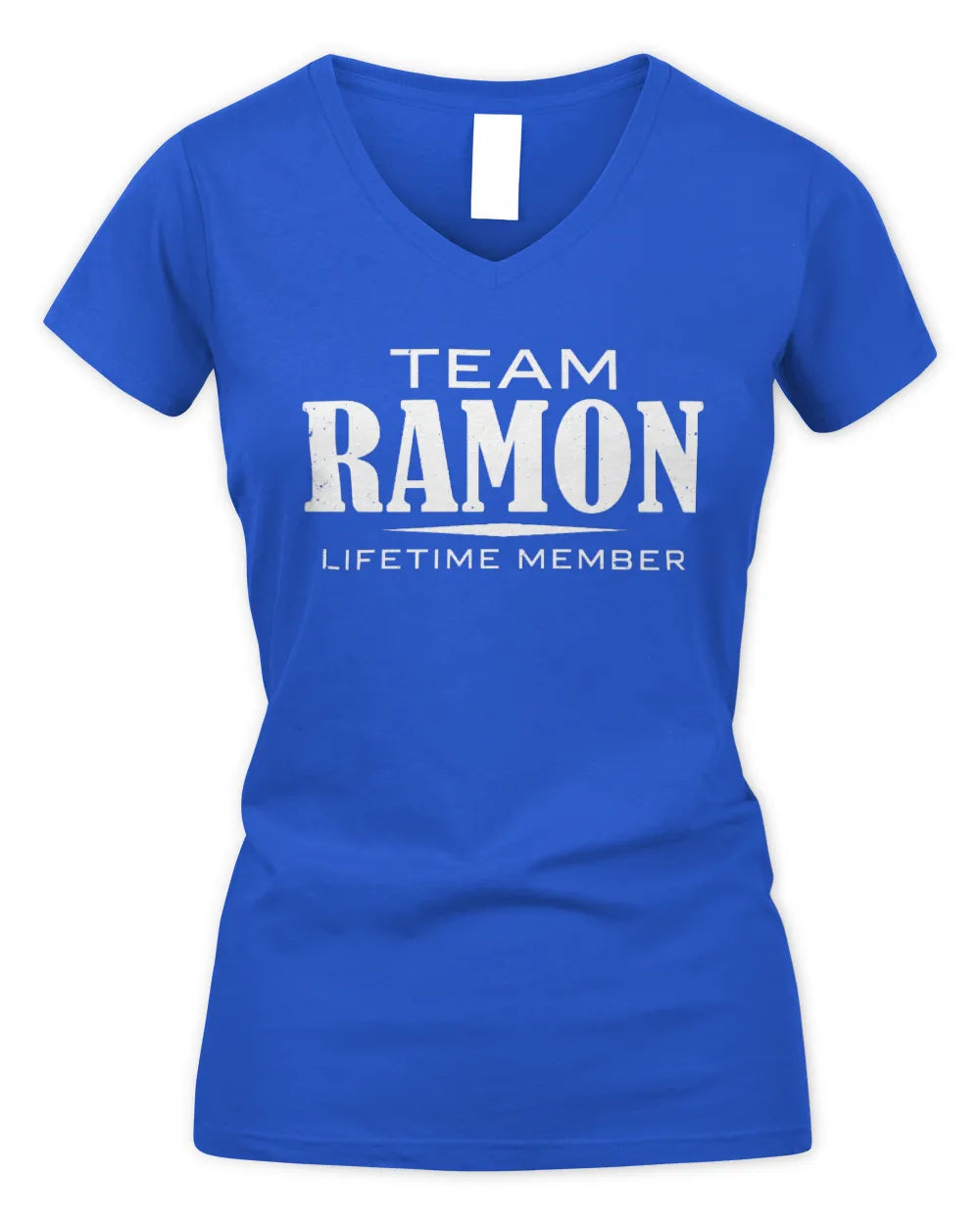RAMON BL62-K4-128 - Personalized “Team NAME Lifetime Member” - Women's V-Neck T-Shirt - Royal
