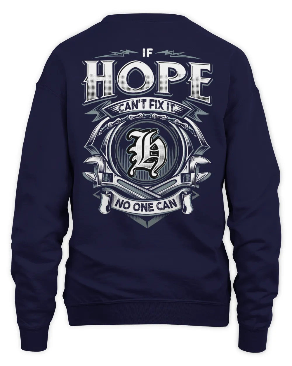 HOPE AP81-K4-626 - Personalized Ahmed Quote Apparel “If Ahmed Can't Fix It, No One Can” - Unisex Sweatshirt - Navy