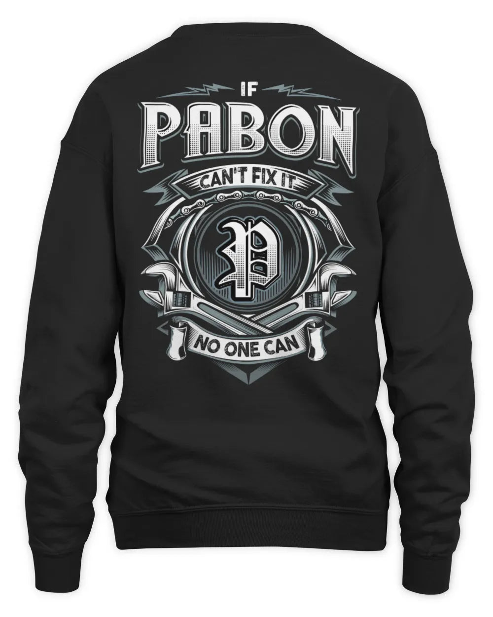 PABON AP81-K4-626 - Personalized Ahmed Quote Apparel “If Ahmed Can't Fix It, No One Can” - Unisex Sweatshirt - Black