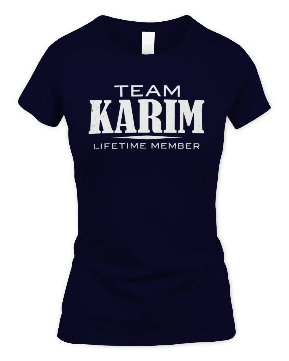 KARIM BL62-K4-128 - Personalized “Team NAME Lifetime Member” - Women's Standard T-Shirt - Navy