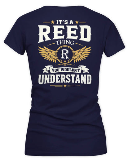 REED KT06-M008 It’s a [NAME] Thing – You Wouldn’t Understand | Personalized Vintage T-Shirt - Women's V-Neck T-Shirt - Navy