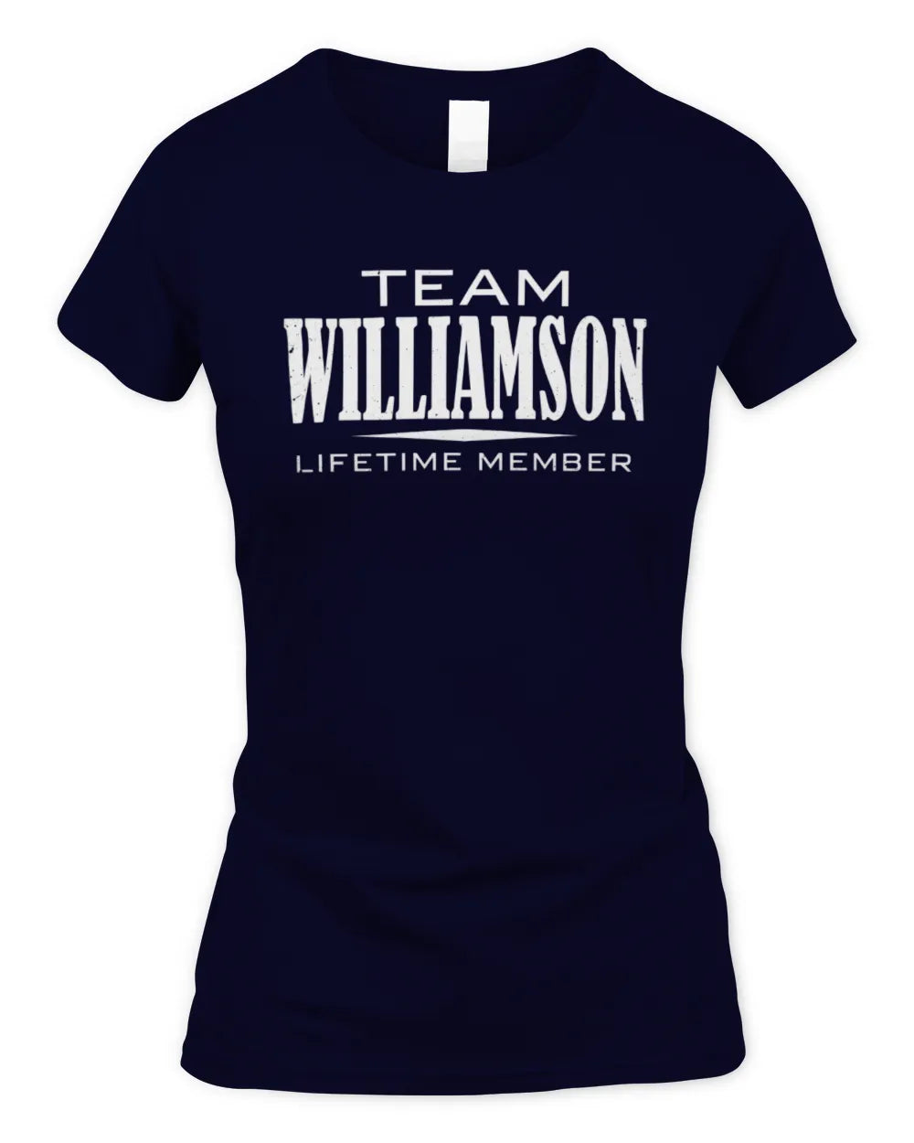WILLIAMSON BL62-K4-128 - Personalized “Team NAME Lifetime Member” - Women's Standard T-Shirt - Navy