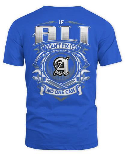 ALI AP81-K4-626 - Personalized Ahmed Quote Apparel “If Ahmed Can't Fix It, No One Can” - Unisex Standard T-Shirt - Royal