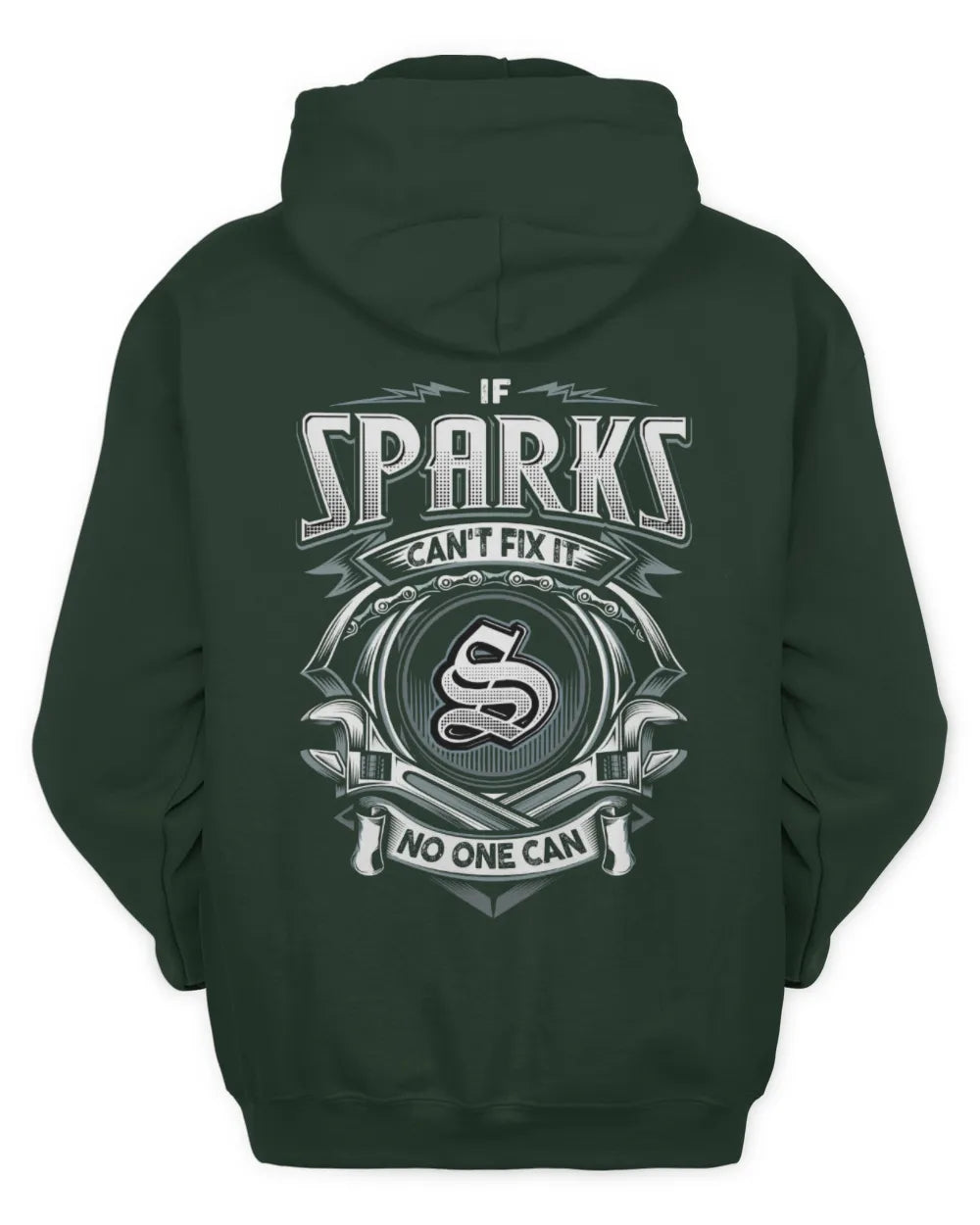 SPARKS AP81-K4-626 - Personalized Ahmed Quote Apparel “If Ahmed Can't Fix It, No One Can” - Unisex Hoodie - Forest Green