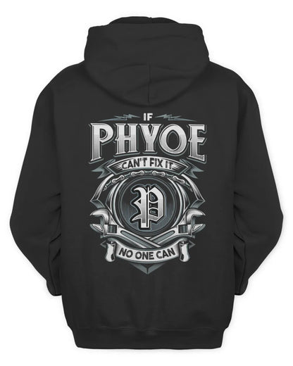 PHYOE AP81-K4-626 - Personalized Ahmed Quote Apparel “If Ahmed Can't Fix It, No One Can” - Unisex Hoodie - Black