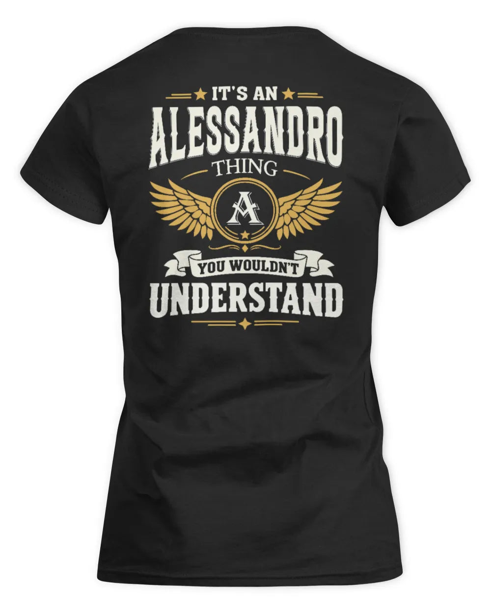 ALESSANDRO KT06-M008 It’s a [NAME] Thing – You Wouldn’t Understand | Personalized Vintage T-Shirt - Women's Standard T-Shirt - Black
