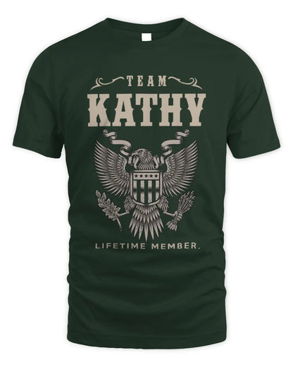 KATHY TP06-K82 – Personalized Classic Style Apparel “Team NAME Lifetime Member” - Unisex Standard T-Shirt - Forest Green