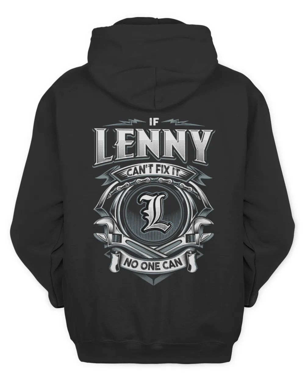 LENNY AP81-K4-626 - Personalized Ahmed Quote Apparel “If Ahmed Can't Fix It, No One Can” - Unisex Hoodie - Black