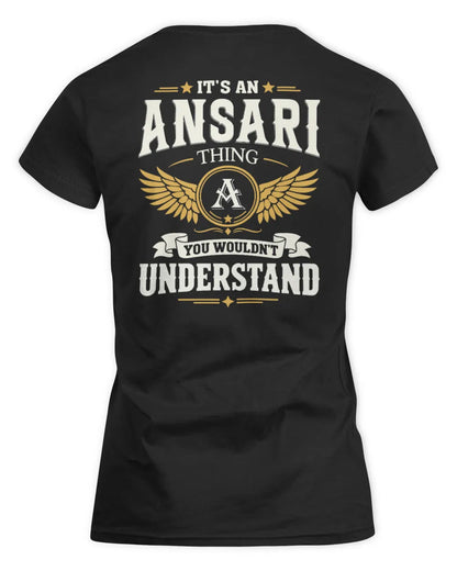 ANSARI KT06-M008 It’s a [NAME] Thing – You Wouldn’t Understand | Personalized Vintage T-Shirt - Women's Standard T-Shirt - Black
