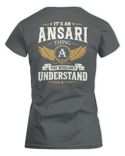 ANSARI KT06-M008 It’s a [NAME] Thing – You Wouldn’t Understand | Personalized Vintage T-Shirt - Women's Standard T-Shirt - Charcoal