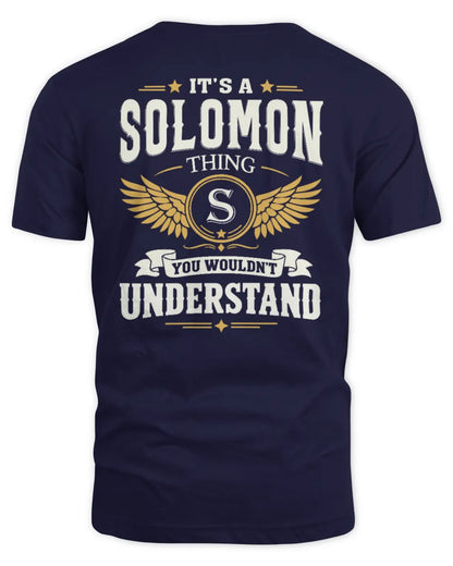 SOLOMON KT06-M008 It’s a [NAME] Thing – You Wouldn’t Understand | Personalized Vintage T-Shirt - Unisex Standard T-Shirt - Navy