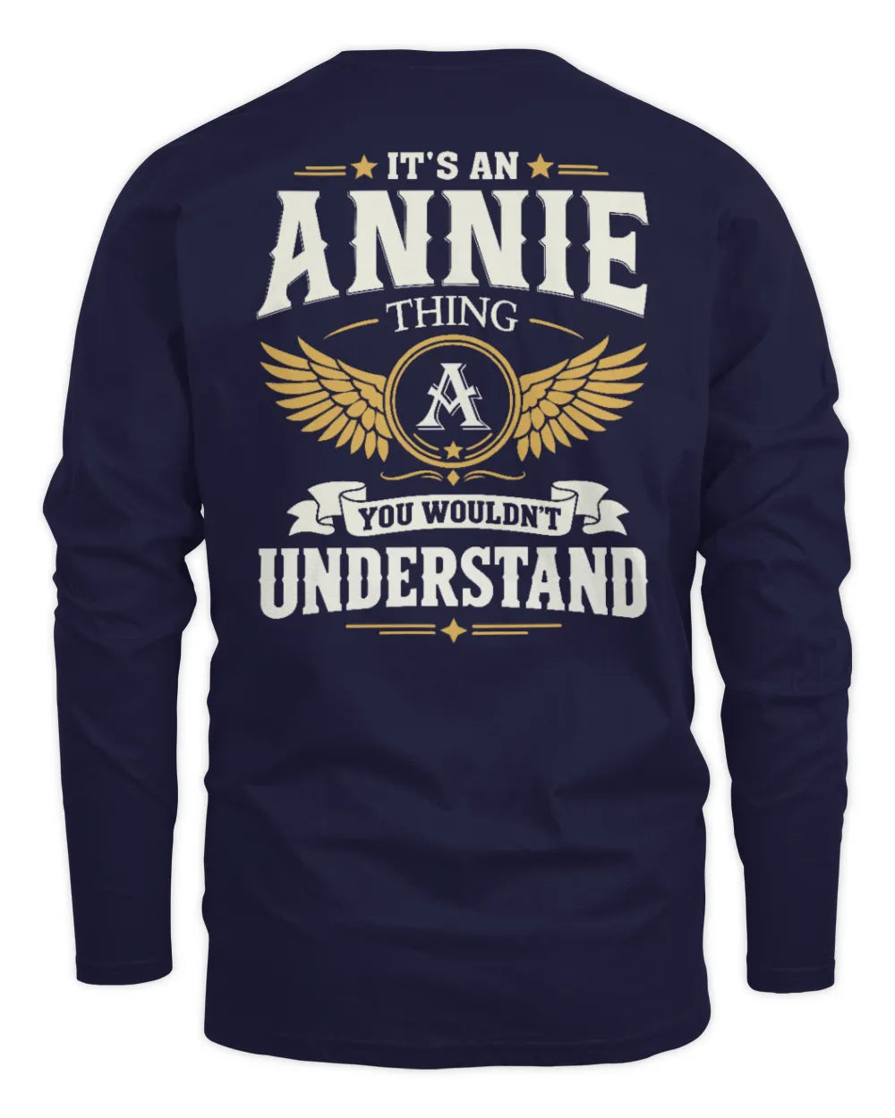 ANNIE KT06-M008 It’s a [NAME] Thing – You Wouldn’t Understand | Personalized Vintage T-Shirt - Men's Long Sleeved T-Shirt - Navy