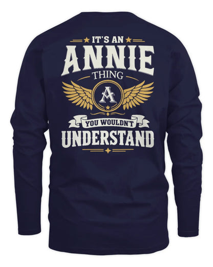 ANNIE KT06-M008 It’s a [NAME] Thing – You Wouldn’t Understand | Personalized Vintage T-Shirt - Men's Long Sleeved T-Shirt - Navy