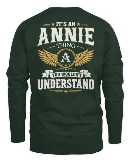 ANNIE KT06-M008 It’s a [NAME] Thing – You Wouldn’t Understand | Personalized Vintage T-Shirt - Men's Long Sleeved T-Shirt - Forest Green