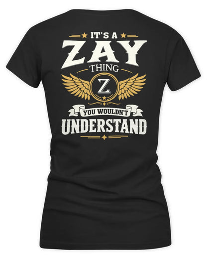 ZAY KT06-M008 It’s a [NAME] Thing – You Wouldn’t Understand | Personalized Vintage T-Shirt - Women's V-Neck T-Shirt - Black