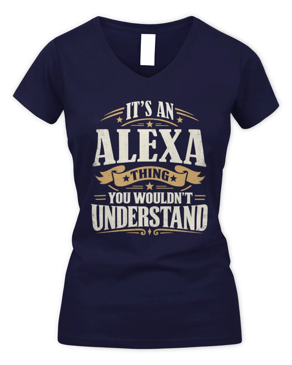 ALEXA P08 TH51 - Personalized “It’s a/an [NAME] Thing – You Wouldn’t Understand” Shirt - Women's V-Neck T-Shirt - Navy