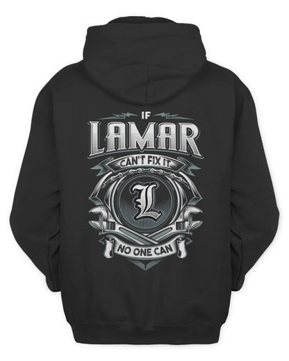 LAMAR AP81-K4-626 - Personalized Ahmed Quote Apparel “If Ahmed Can't Fix It, No One Can” - Unisex Hoodie - Black
