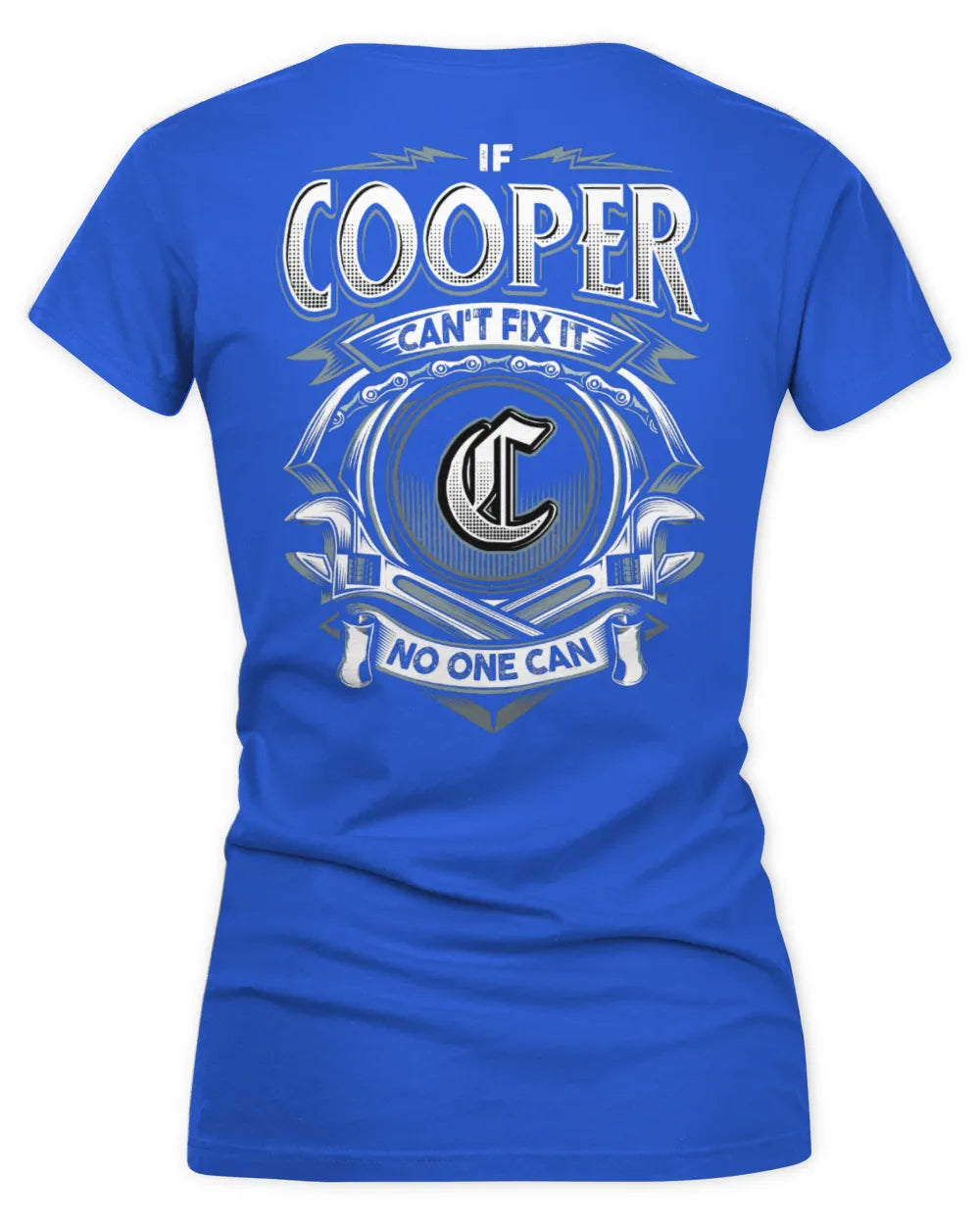 COOPER AP81-K4-626 - Personalized Ahmed Quote Apparel “If Ahmed Can't Fix It, No One Can” - Women's V-Neck T-Shirt - Royal
