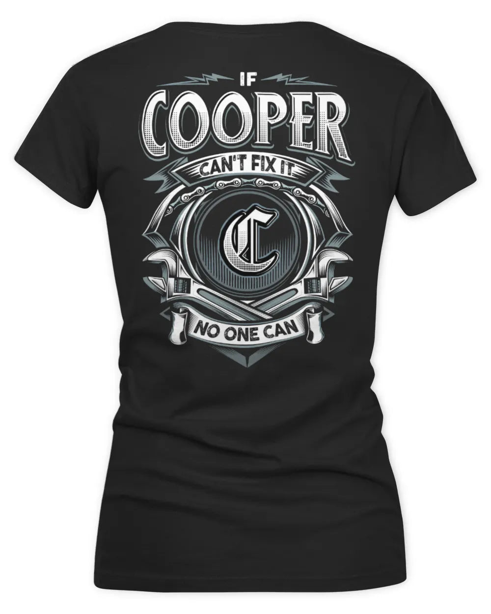 COOPER AP81-K4-626 - Personalized Ahmed Quote Apparel “If Ahmed Can't Fix It, No One Can” - Women's V-Neck T-Shirt - Black