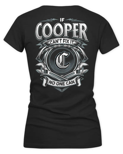 COOPER AP81-K4-626 - Personalized Ahmed Quote Apparel “If Ahmed Can't Fix It, No One Can” - Women's V-Neck T-Shirt - Black