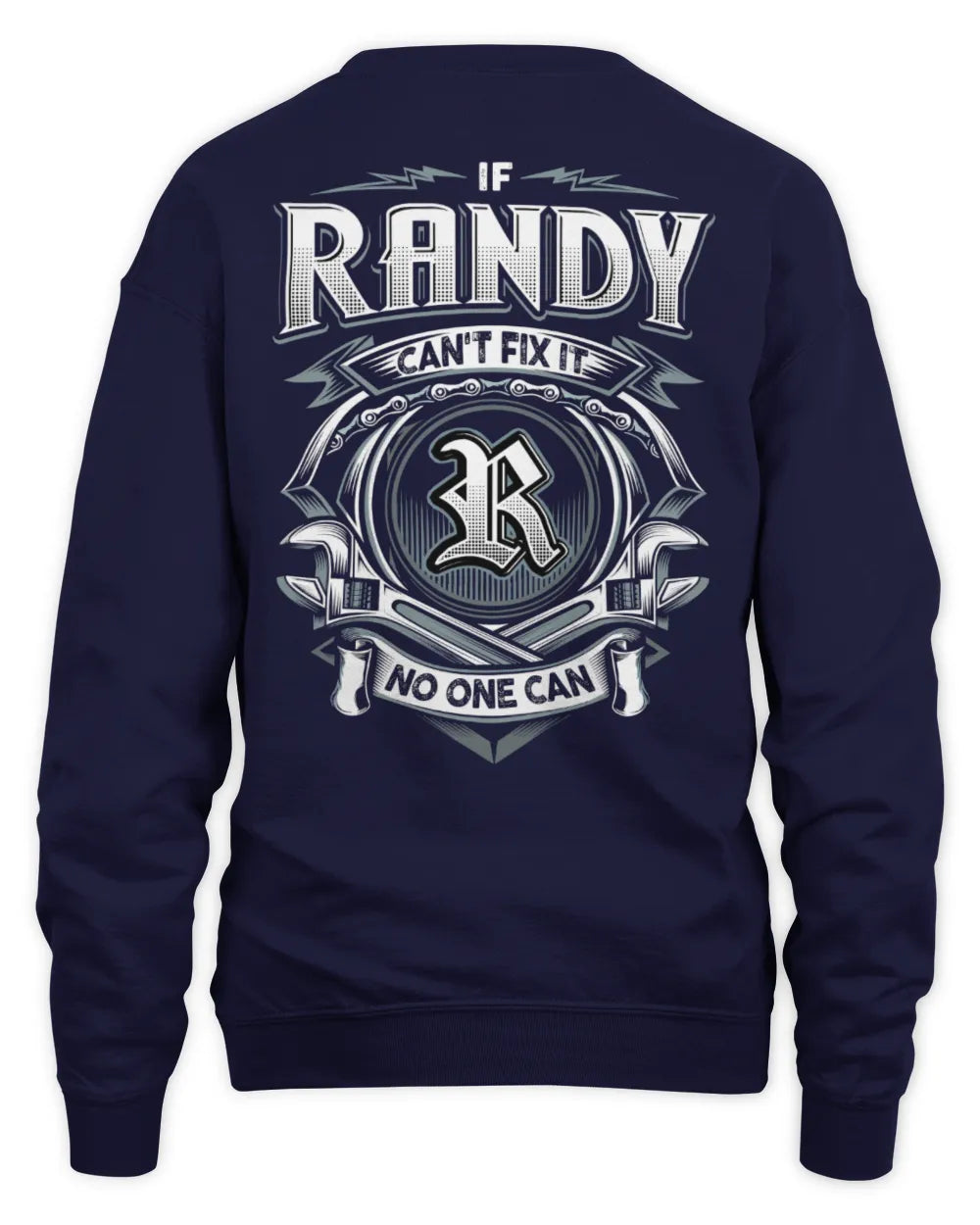 RANDY AP81-K4-626 - Personalized Ahmed Quote Apparel “If Ahmed Can't Fix It, No One Can” - Unisex Sweatshirt - Navy
