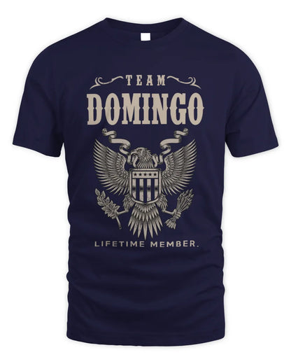 DOMINGO TP06-K82 – Personalized Classic Style Apparel “Team NAME Lifetime Member” - Unisex Standard T-Shirt - Navy