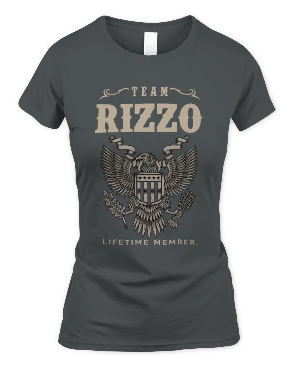 RIZZO TP06-K82 – Personalized Classic Style Apparel “Team NAME Lifetime Member” - Women's Standard T-Shirt - Charcoal