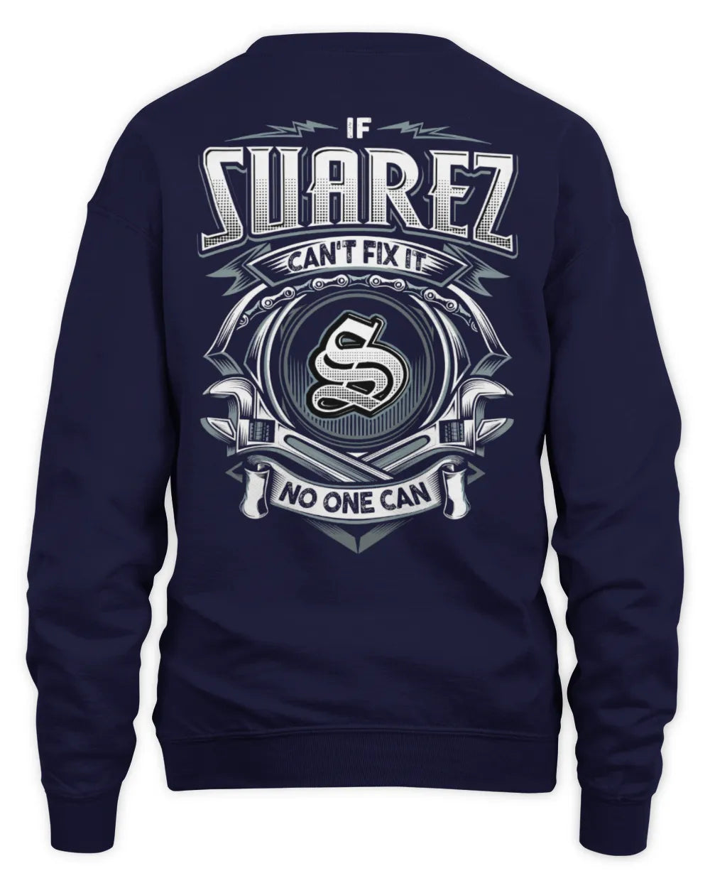 SUAREZ AP81-K4-626 - Personalized Ahmed Quote Apparel “If Ahmed Can't Fix It, No One Can” - Unisex Sweatshirt - Navy