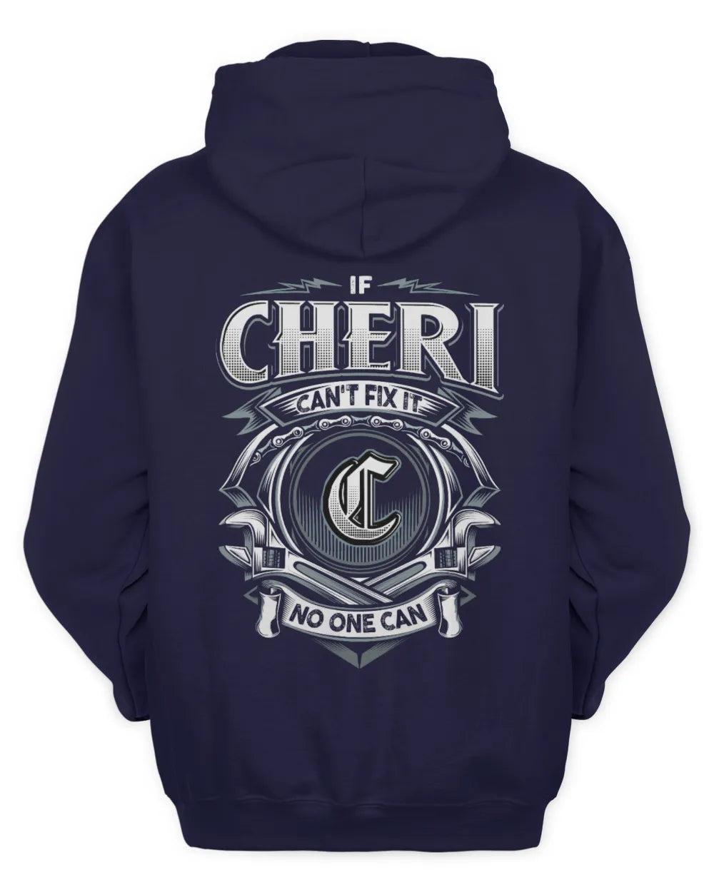 CHERI AP81-K4-626 - Personalized Ahmed Quote Apparel “If Ahmed Can't Fix It, No One Can” - Unisex Hoodie - Navy