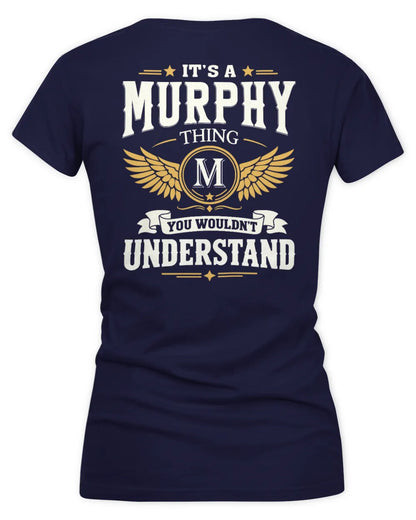 MURPHY KT06-M008 It’s a [NAME] Thing – You Wouldn’t Understand | Personalized Vintage T-Shirt - Women's V-Neck T-Shirt - Navy