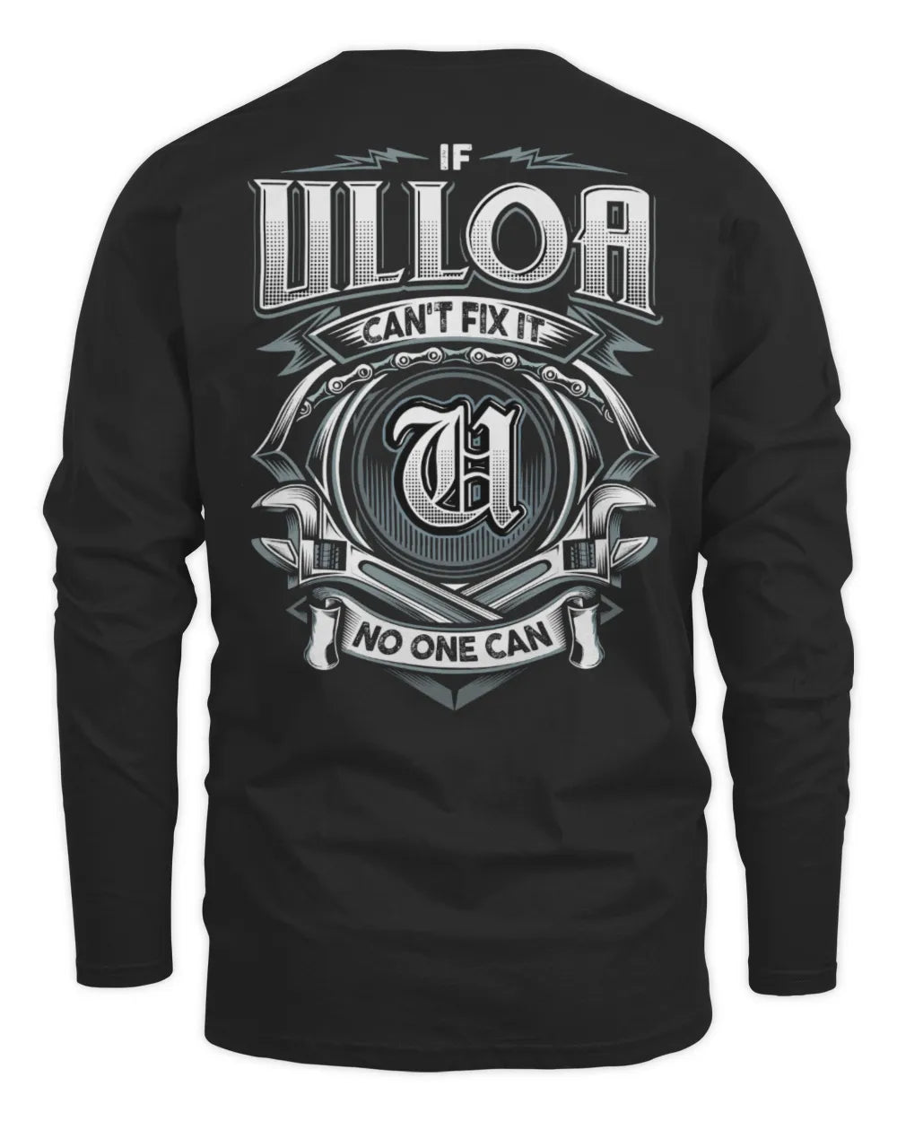 ULLOA AP81-K4-626 - Personalized Ahmed Quote Apparel “If Ahmed Can't Fix It, No One Can” - Men's Long Sleeved T-Shirt - Black