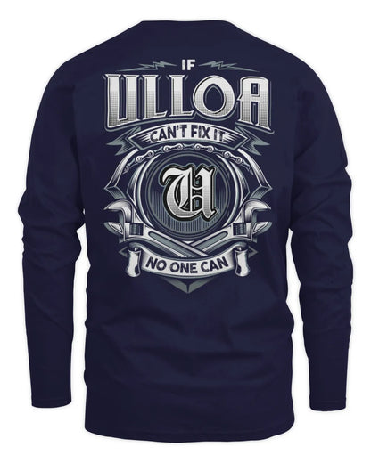 ULLOA AP81-K4-626 - Personalized Ahmed Quote Apparel “If Ahmed Can't Fix It, No One Can” - Men's Long Sleeved T-Shirt - Navy